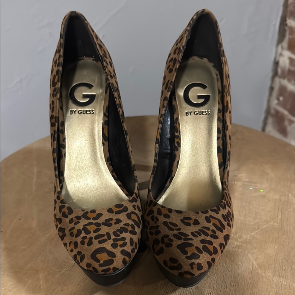 G by Guess Leopard Print Heels‎